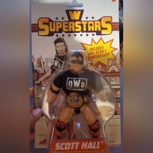 BRAND NEW Mattel WWE Scott Hall Superstarz Figure & Signed King Kong Bundy Card.